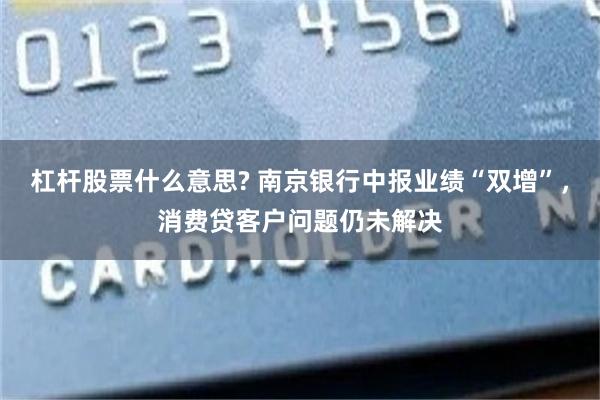 杠杆股票什么意思? 南京银行中报业绩“双增”，消费贷客户问题仍未解决