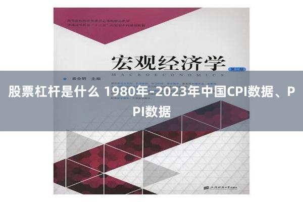 股票杠杆是什么 1980年-2023年中国CPI数据、PPI数据