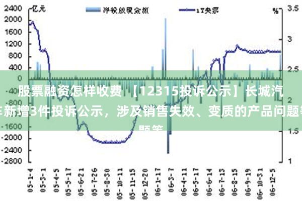 股票融资怎样收费 【12315投诉公示】长城汽车新增3件投诉公示，涉及销售失效、变质的产品问题等