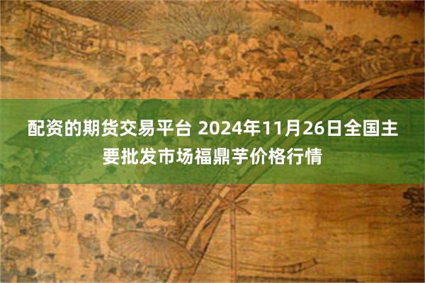 配资的期货交易平台 2024年11月26日全国主要批发市场福鼎芋价格行情