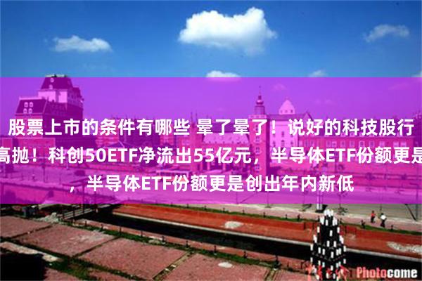 股票上市的条件有哪些 晕了晕了！说好的科技股行情，机构却玩高抛！科创50ETF净流出55亿元，半导体ETF份额更是创出年内新低