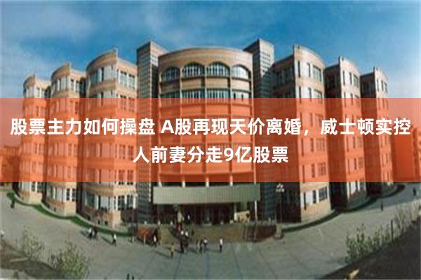 股票主力如何操盘 A股再现天价离婚，威士顿实控人前妻分走9亿股票