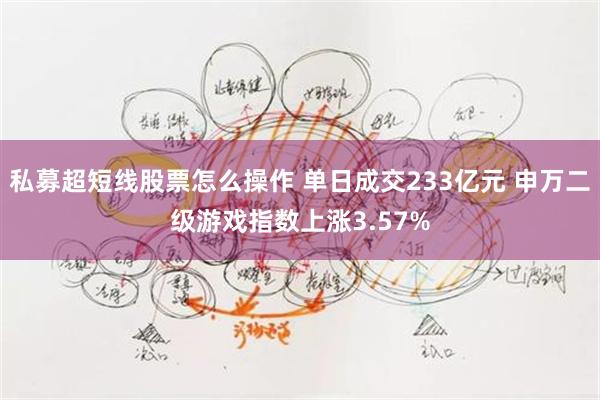 私募超短线股票怎么操作 单日成交233亿元 申万二级游戏指数上涨3.57%